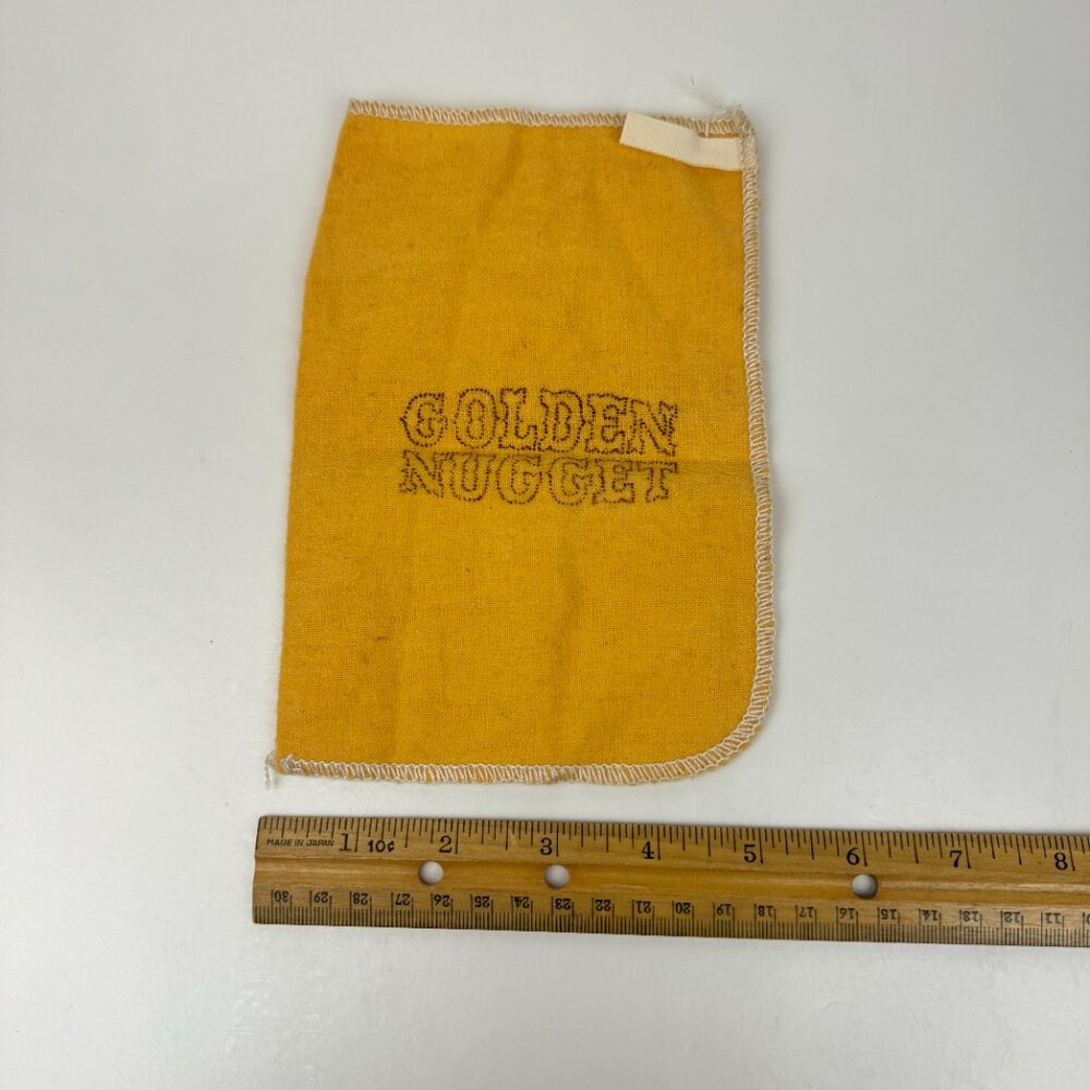 Vintage Golden Nugget Shoe Cleaner‎ Pocket Rag Bag Cloth Souvenir Hotel Casino